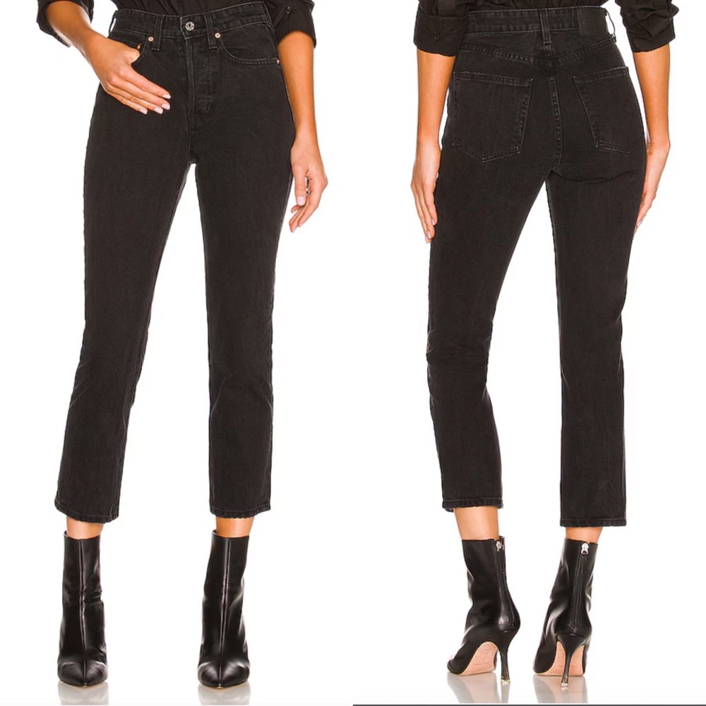 GRLFRND Karolina High Rise Straight Crop East Side Denim Jeans Size 31